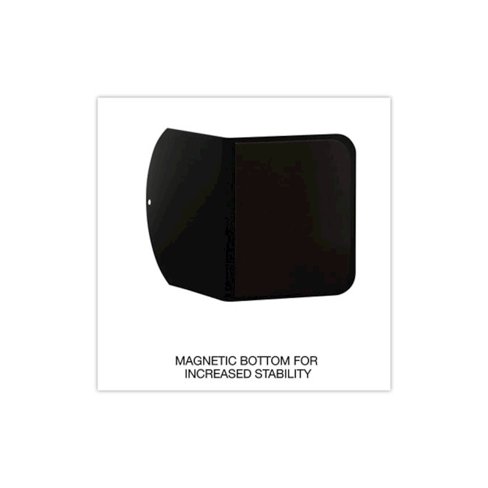 Magnetic Bookends, Magnetic Base, 6 x 5 x 7, Metal, Black, Pair. Picture 5