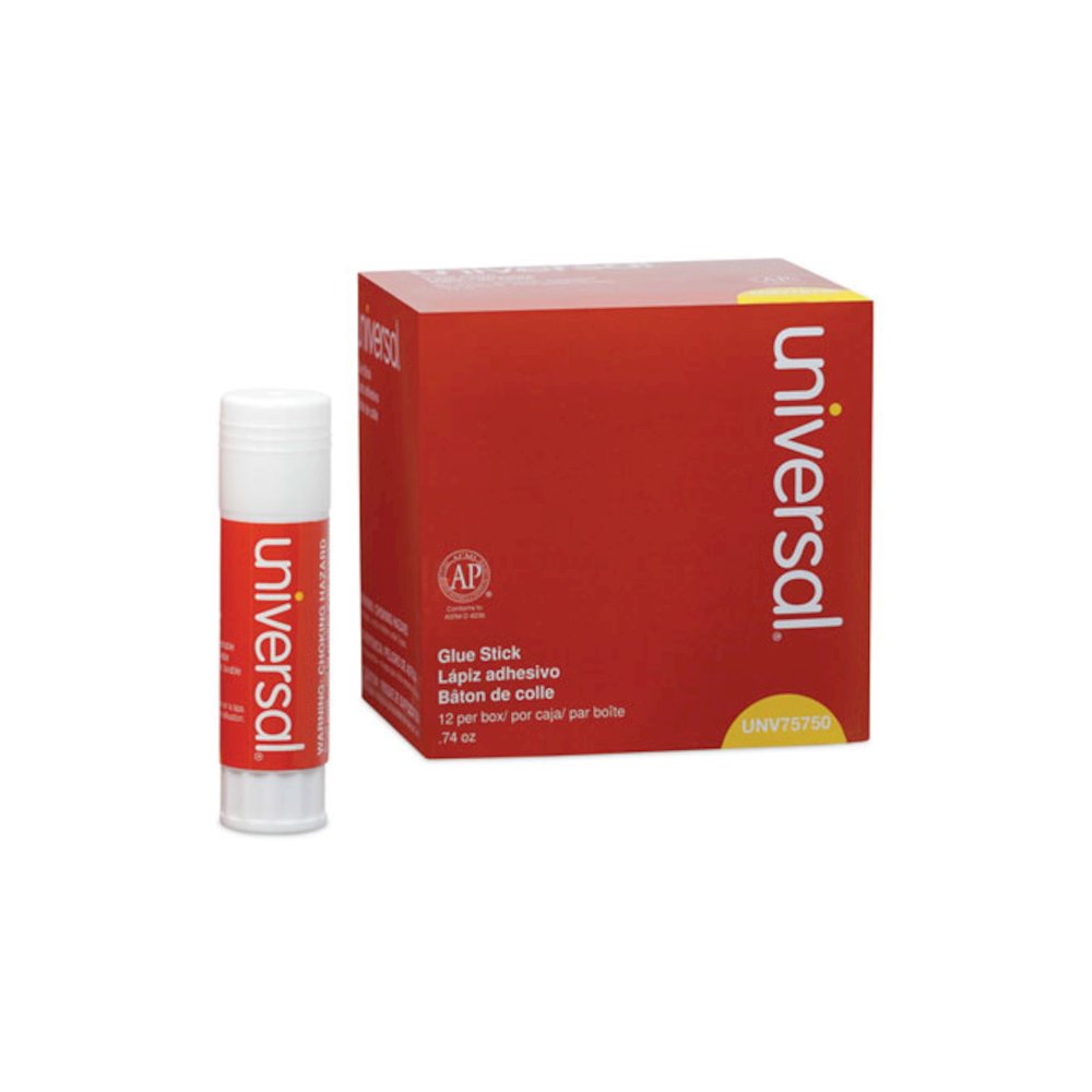 Glue Stick, 0.74 oz, Applies and Dries Clear, 12/Pack. Picture 1