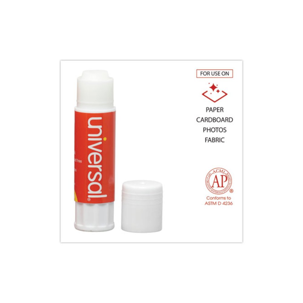 Glue Stick, 0.74 oz, Applies and Dries Clear, 12/Pack. Picture 6