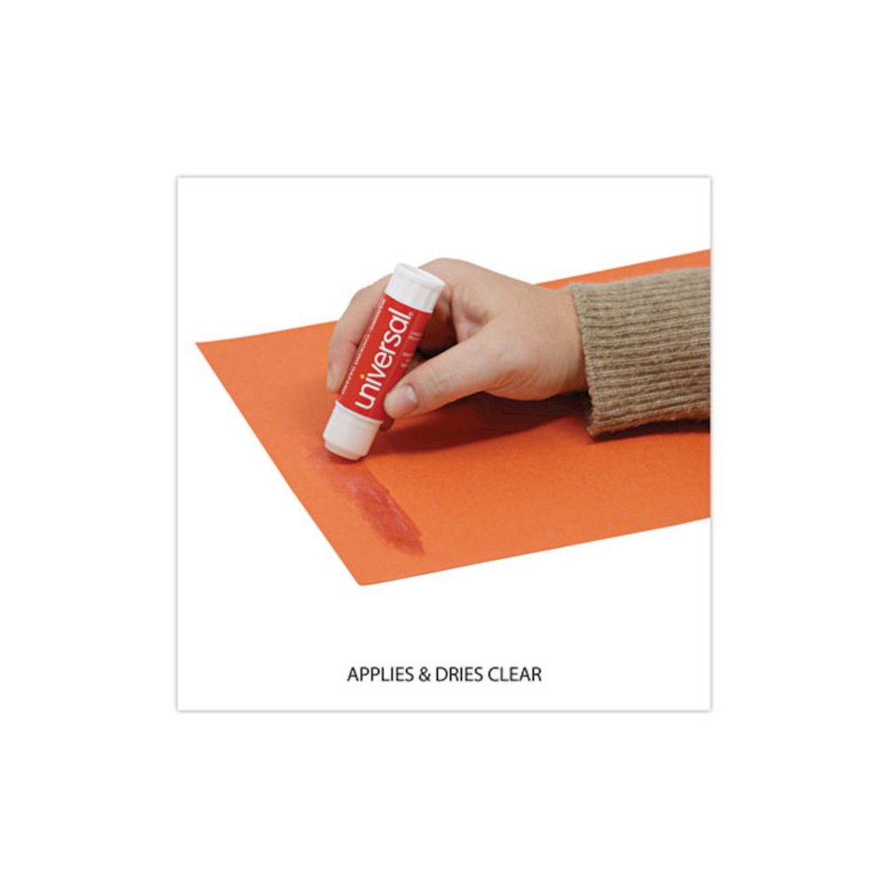 Glue Stick, 0.74 oz, Applies and Dries Clear, 12/Pack. Picture 7