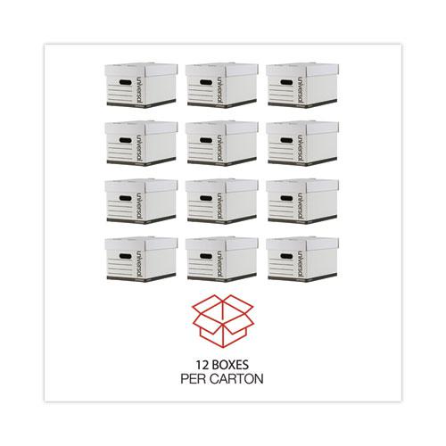 Professional-Grade Heavy-Duty Storage Boxes, Letter/Legal Files, White, 12/Carton. Picture 4