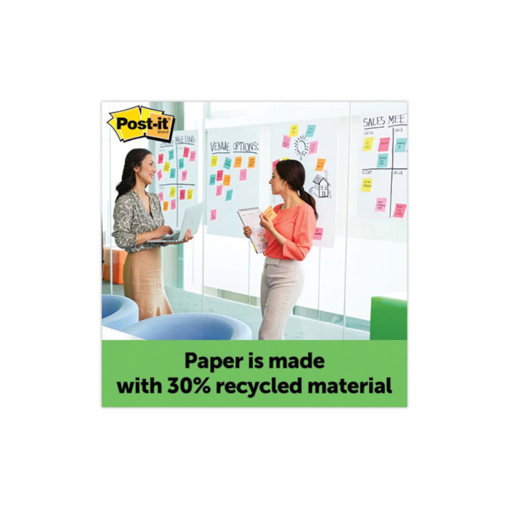 Self-Stick Wall Pad, Unruled, (20) White 20 x 23 Sheets, 4/Carton. Picture 7