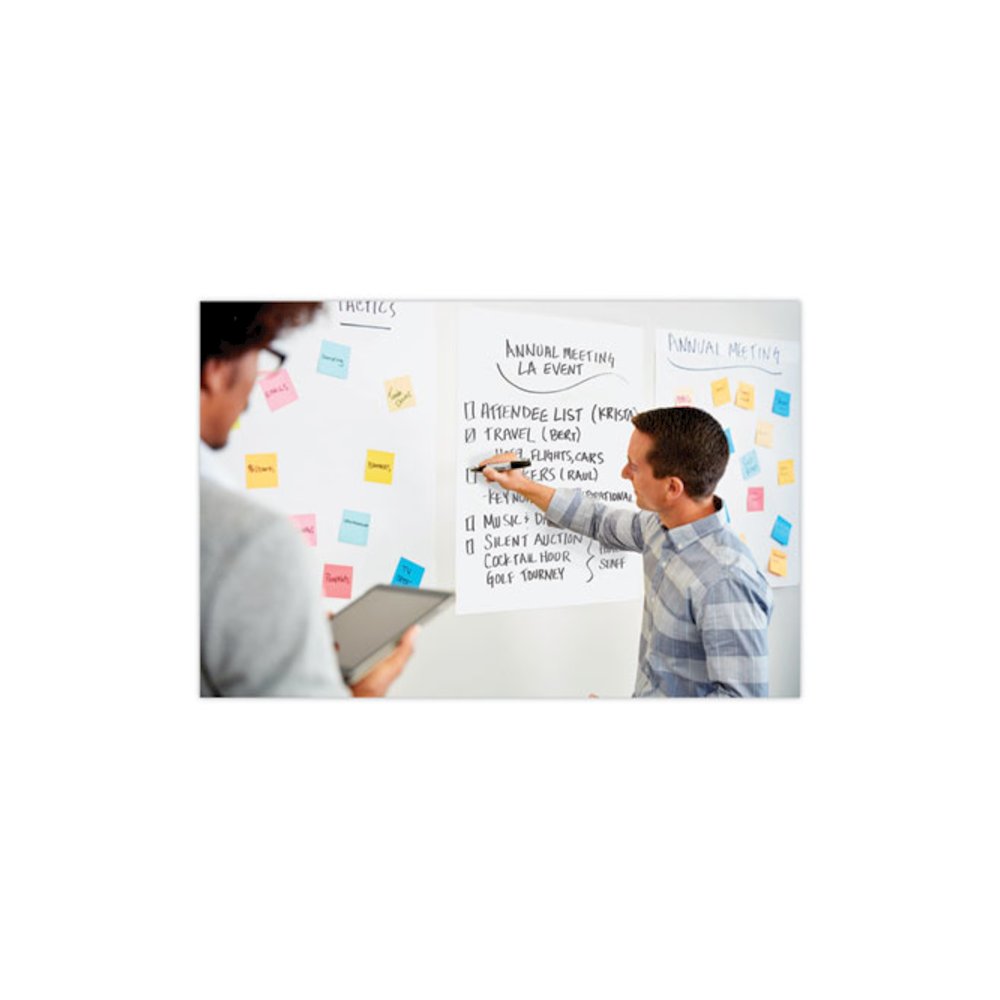 Self-Stick Wall Pad, Unruled, (20) White 20 x 23 Sheets, 4/Carton. Picture 8