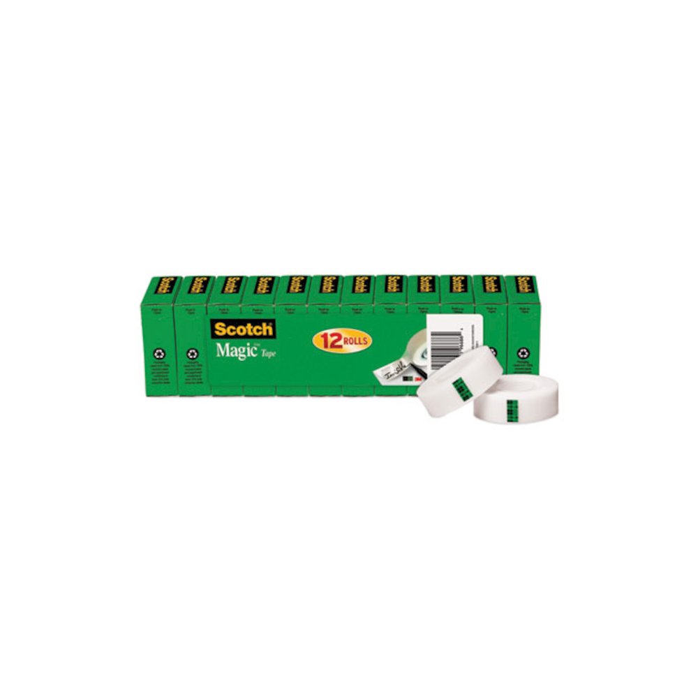 Clip Dispenser Value Pack with 12 Rolls of Tape, 1" Core, Plastic, Charcoal. Picture 5