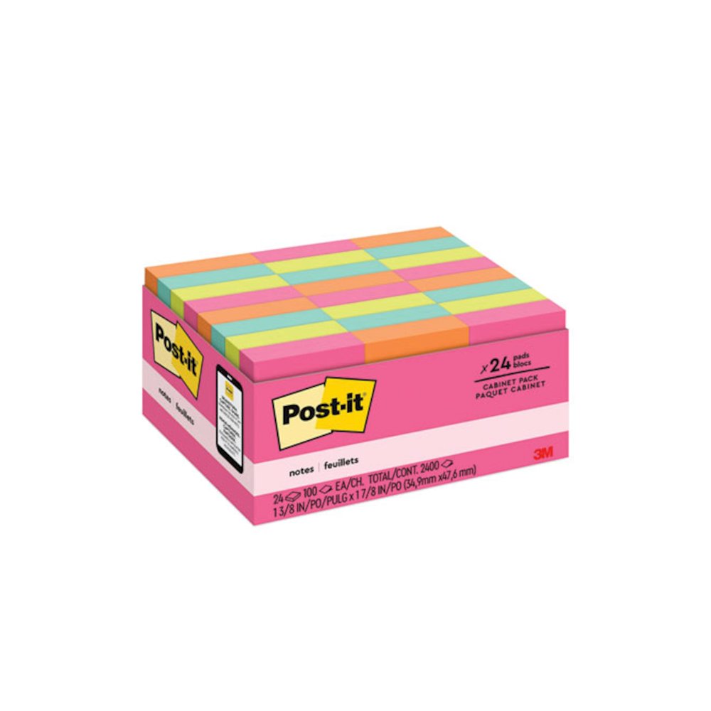 Original Pads in Poptimistic Colors, Value Pack, 1.38" x 1.88", 100 Sheets/Pad, 24 Pads/Pack. Picture 1