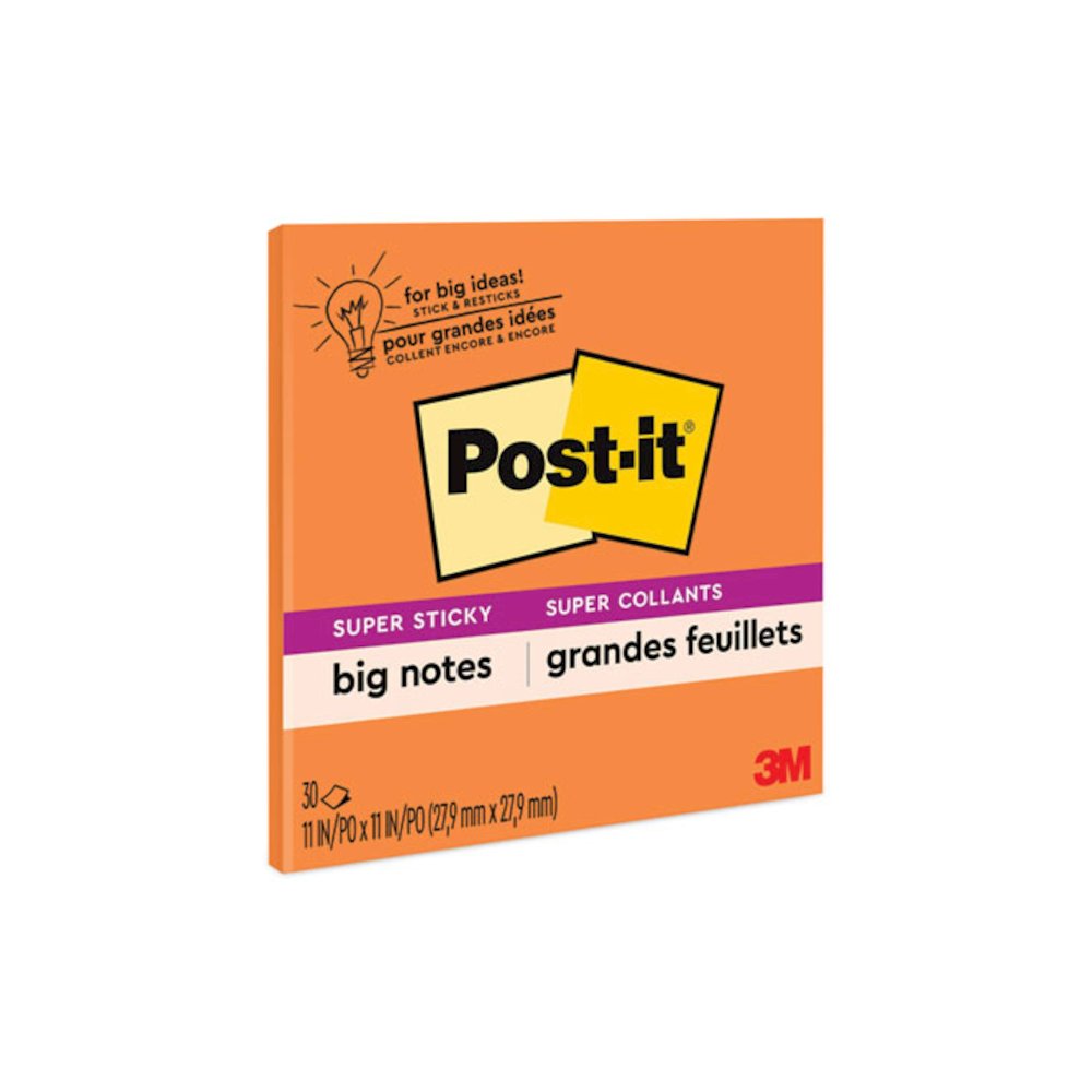 Big Notes, Unruled, (30) Orange 11 x 11 Sheets. Picture 1