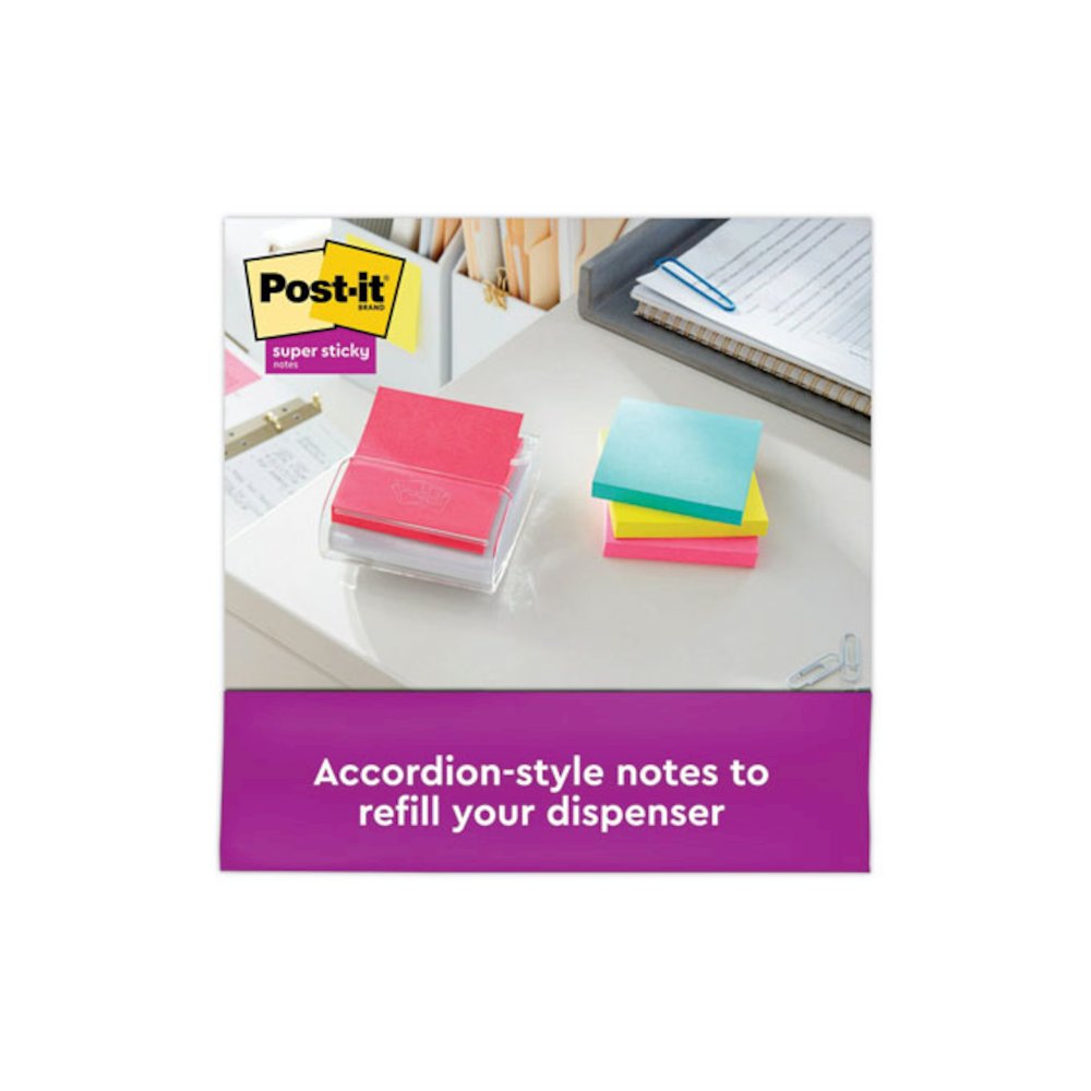 Pop-up 3 x 3 Note Refill Cabinet Pack, 3" x 3", Supernova Neons Collection Colors, 100 Sheets/Pad, 18 Pads/Pack. Picture 2