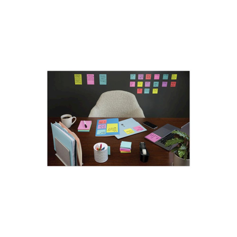 Pop-up 3 x 3 Note Refill Cabinet Pack, 3" x 3", Supernova Neons Collection Colors, 100 Sheets/Pad, 18 Pads/Pack. Picture 6