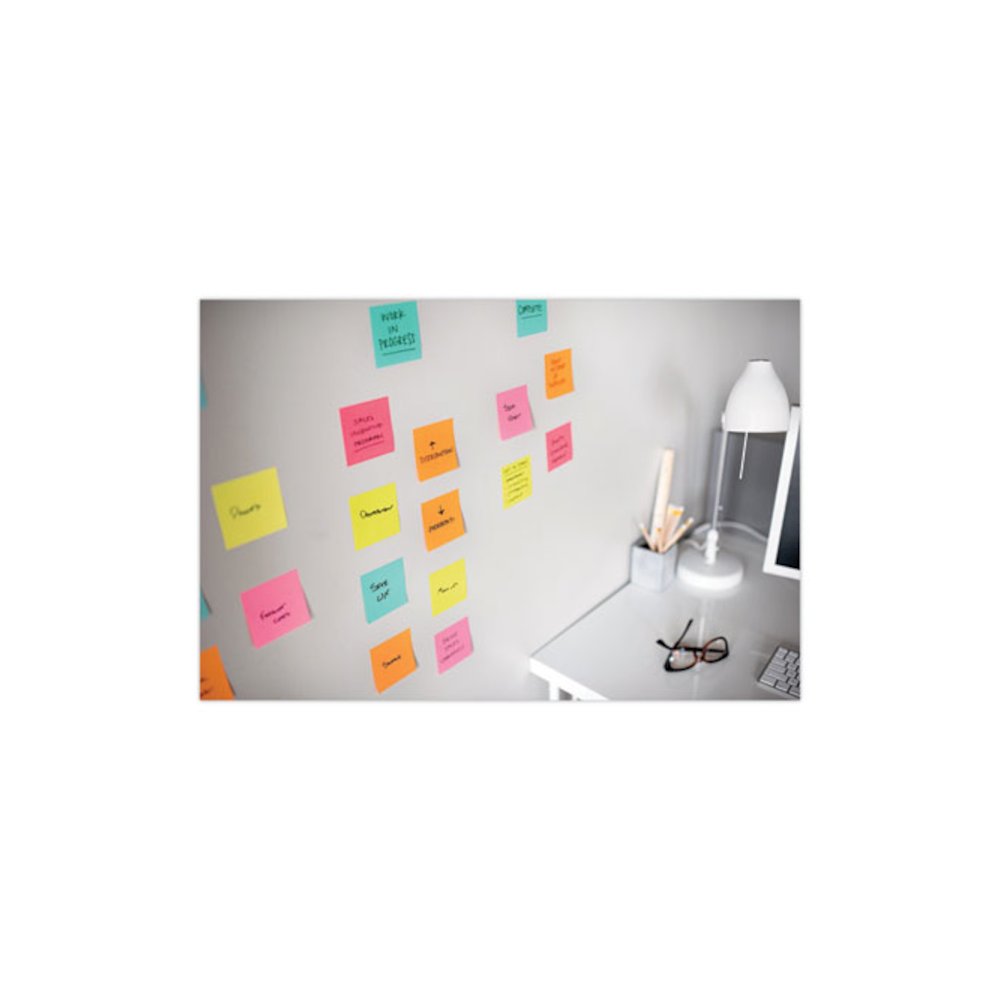 Pop-up 3 x 3 Note Refill Cabinet Pack, 3" x 3", Supernova Neons Collection Colors, 100 Sheets/Pad, 18 Pads/Pack. Picture 9