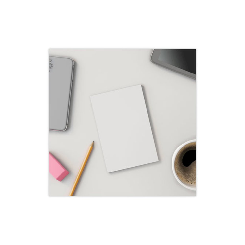 Loose White Memo Sheets, 4 x 6, Unruled, Plain White, 500/Pack. Picture 7