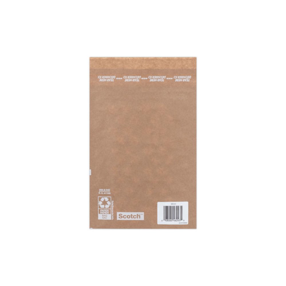 Curbside Recyclable Padded Mailer, #0, Bubble Cushion, Self-Adhesive Closure, 7 x 11.25, Natural Kraft, 100/Carton. Picture 4