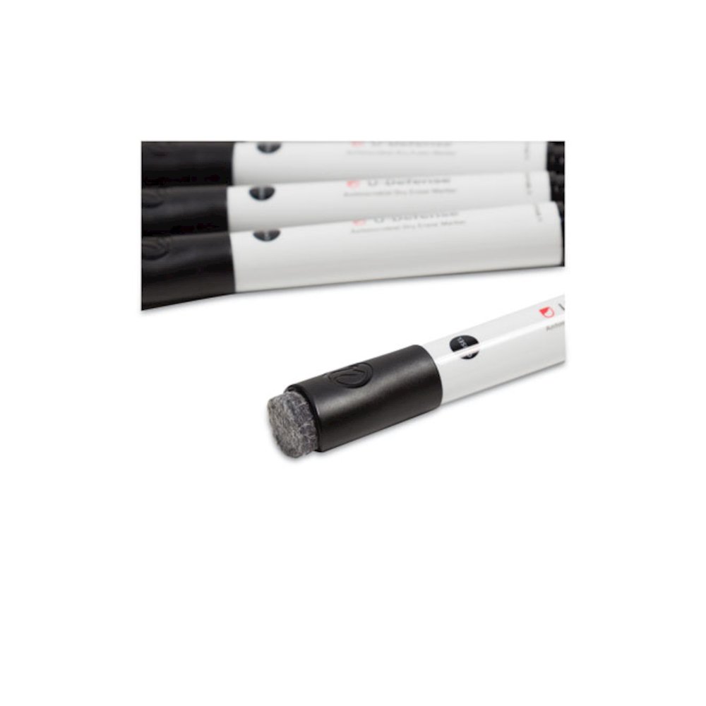 U-Defense Antimicrobial Dry-Erase Markers, Broad Chisel Tip, Black, 12/Pack. Picture 5