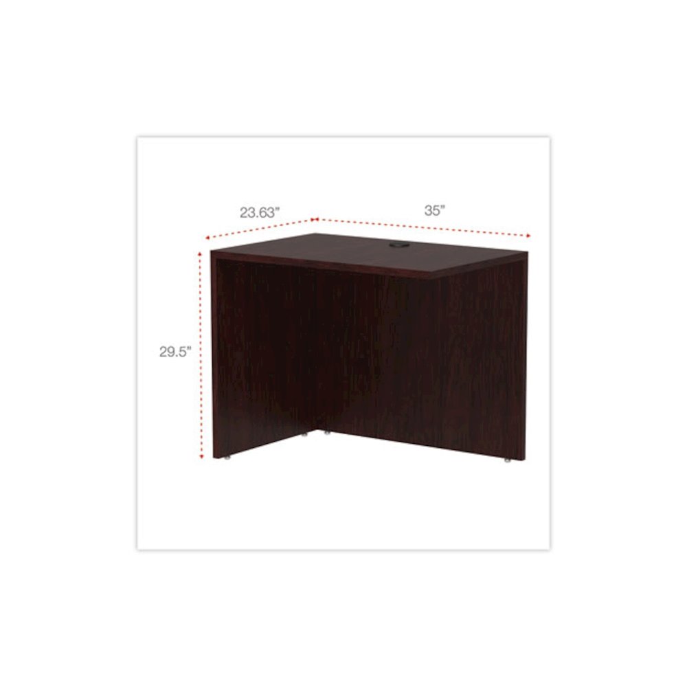 Alera Valencia Series Reversible Return/Bridge Shell, 35w x 23.63d x 29.5h, Mahogany. Picture 2