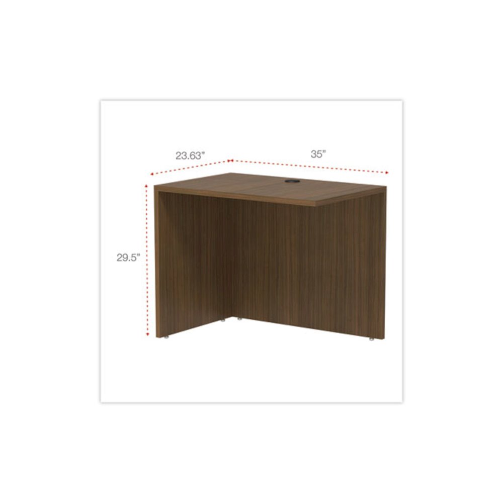 Alera Valencia Series Reversible Return/Bridge Shell, 35w x 23.63d x 29.5h, Modern Walnut. Picture 2