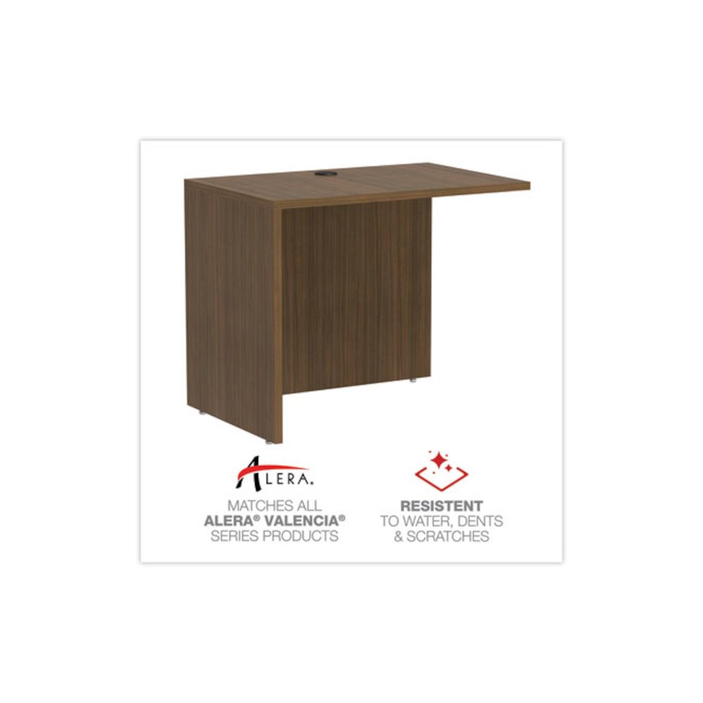 Alera Valencia Series Reversible Return/Bridge Shell, 35w x 23.63d x 29.5h, Modern Walnut. Picture 4