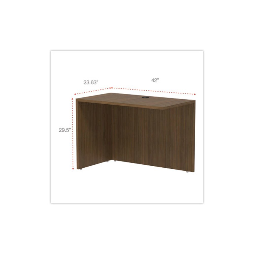 Alera Valencia Series Reversible Return/Bridge Shell, 42w x 23.63d x 29.5h, Modern Walnut. Picture 2
