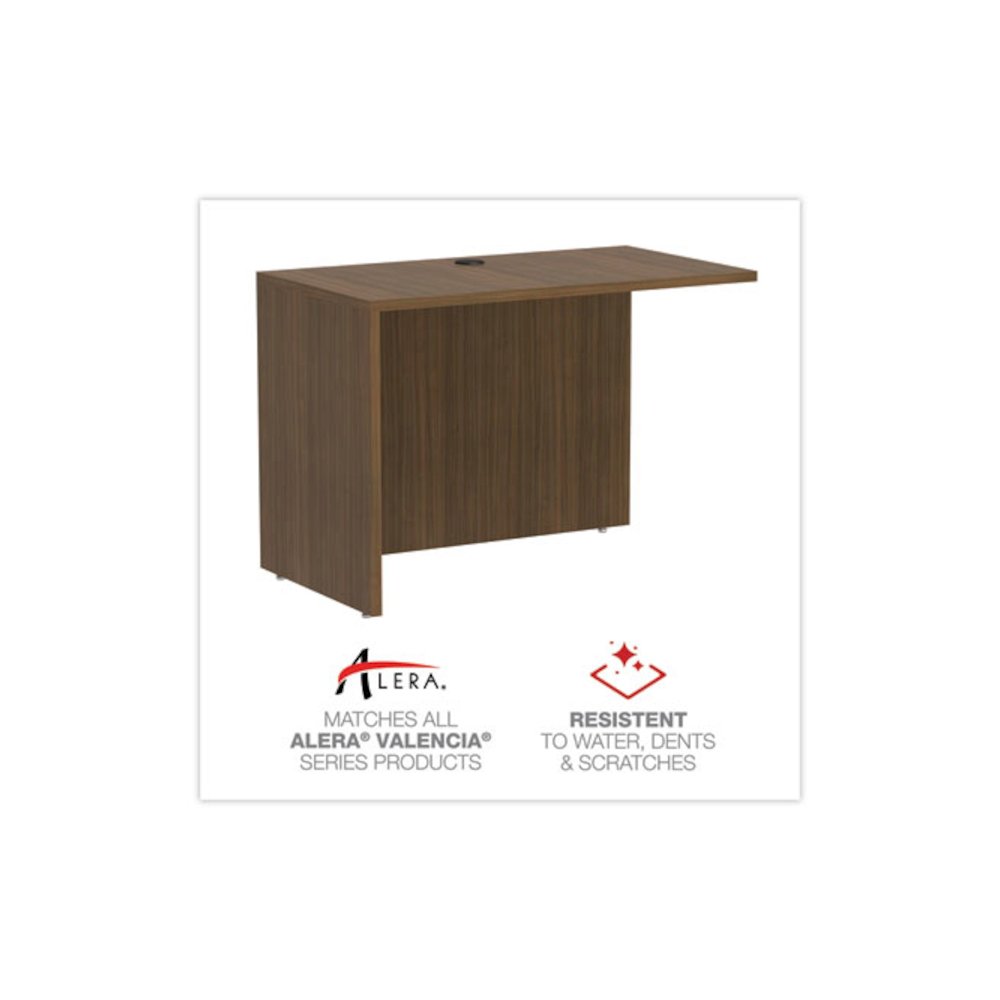 Alera Valencia Series Reversible Return/Bridge Shell, 42w x 23.63d x 29.5h, Modern Walnut. Picture 4