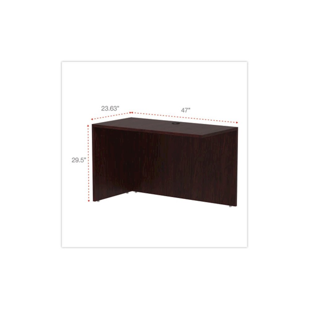 Alera Valencia Series Reversible Return/Bridge Shell, 47.25w x 23.63d x 29.5h, Mahogany. Picture 2