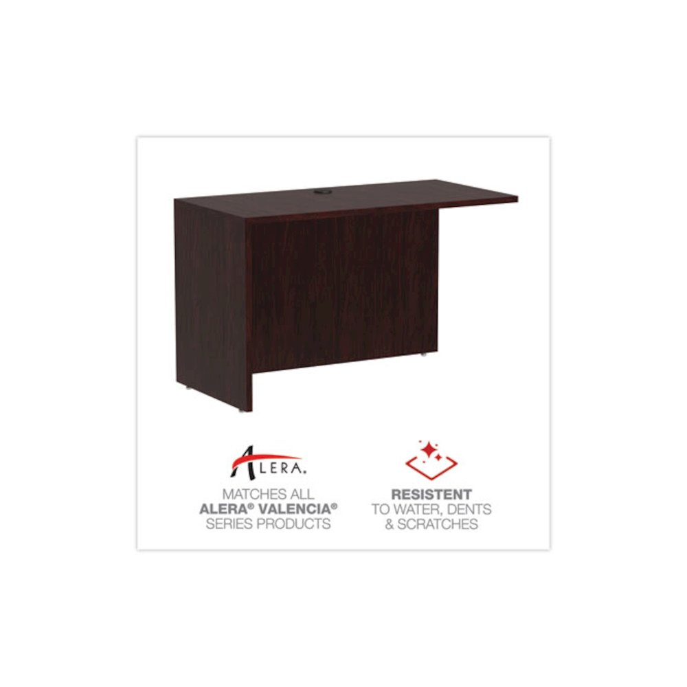Alera Valencia Series Reversible Return/Bridge Shell, 47.25w x 23.63d x 29.5h, Mahogany. Picture 4