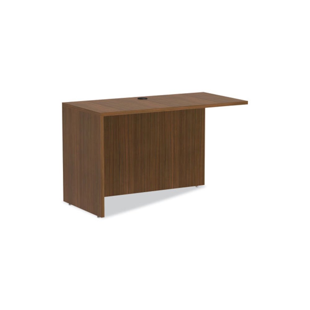 Alera Valencia Series Reversible Return/Bridge Shell, 47.25w x 23.63d x 29.5h, Modern Walnut. Picture 1