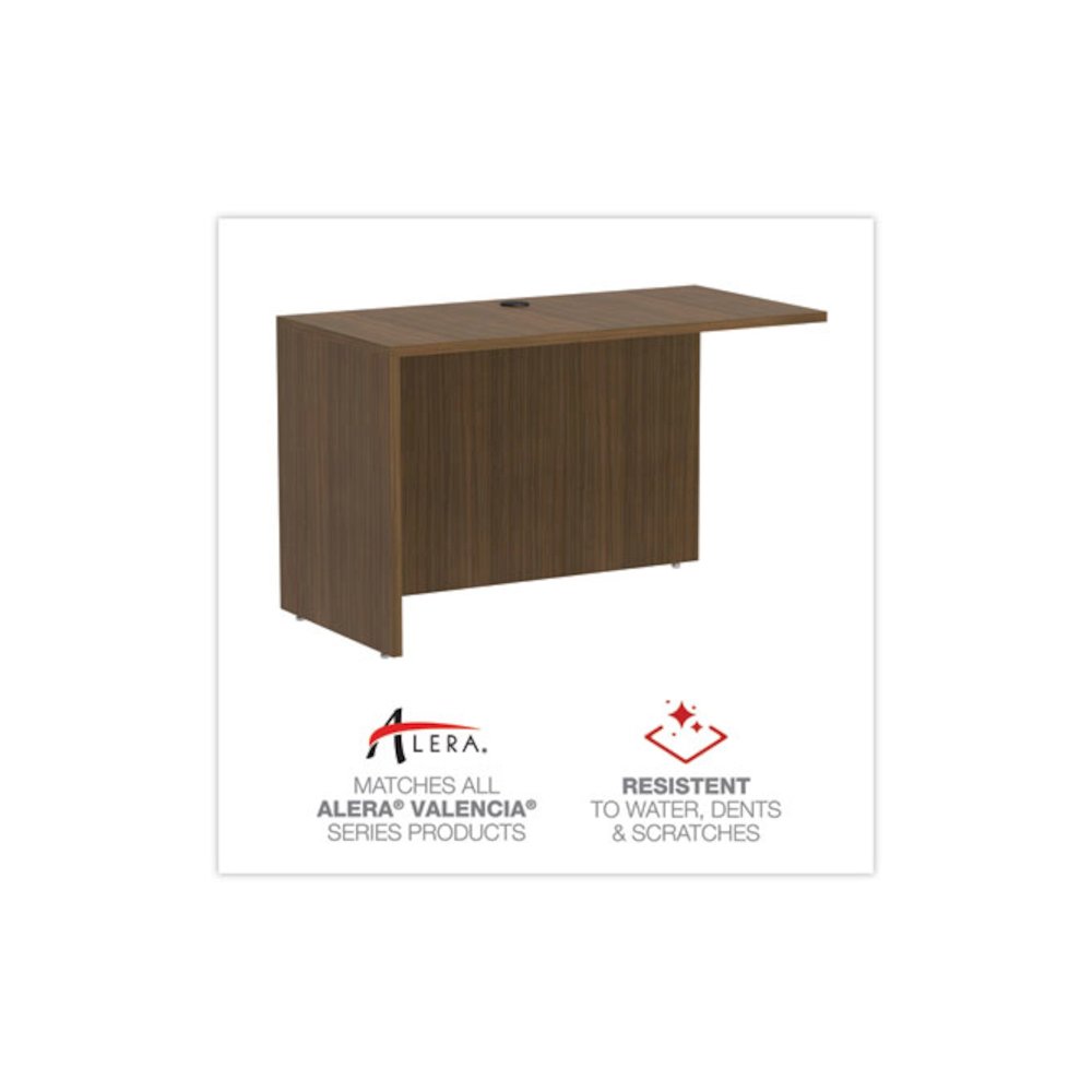 Alera Valencia Series Reversible Return/Bridge Shell, 47.25w x 23.63d x 29.5h, Modern Walnut. Picture 4