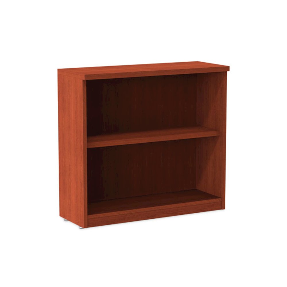 Alera Valencia Series Bookcase, Two-Shelf, 31.75w x 14d x 29.5h, Med Cherry. Picture 1