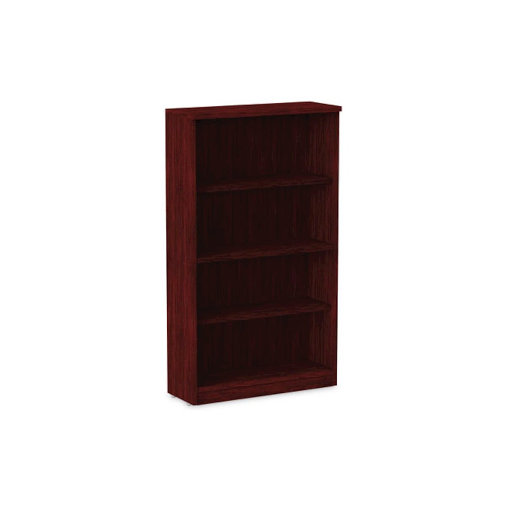 Alera Valencia Series Bookcase, Four-Shelf, 31.75w x 14d x 54.88h, Mahogany. Picture 1