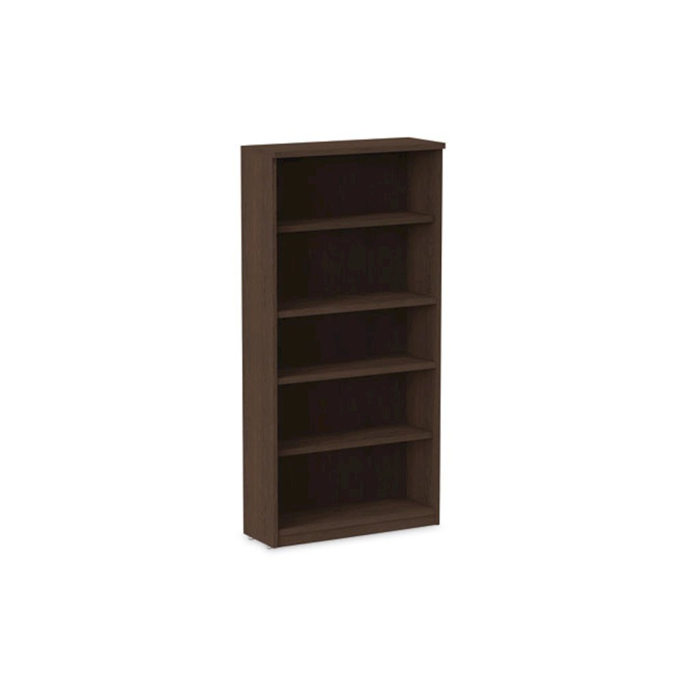 Alera Valencia Series Bookcase, Five-Shelf, 31.75w x 14d x 64.75h, Espresso. Picture 1