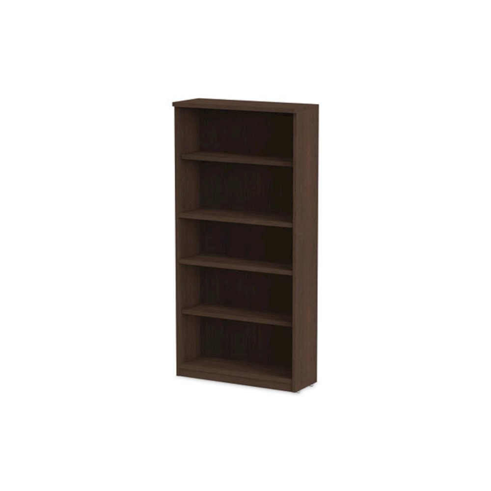 Alera Valencia Series Bookcase, Five-Shelf, 31.75w x 14d x 64.75h, Espresso. Picture 6