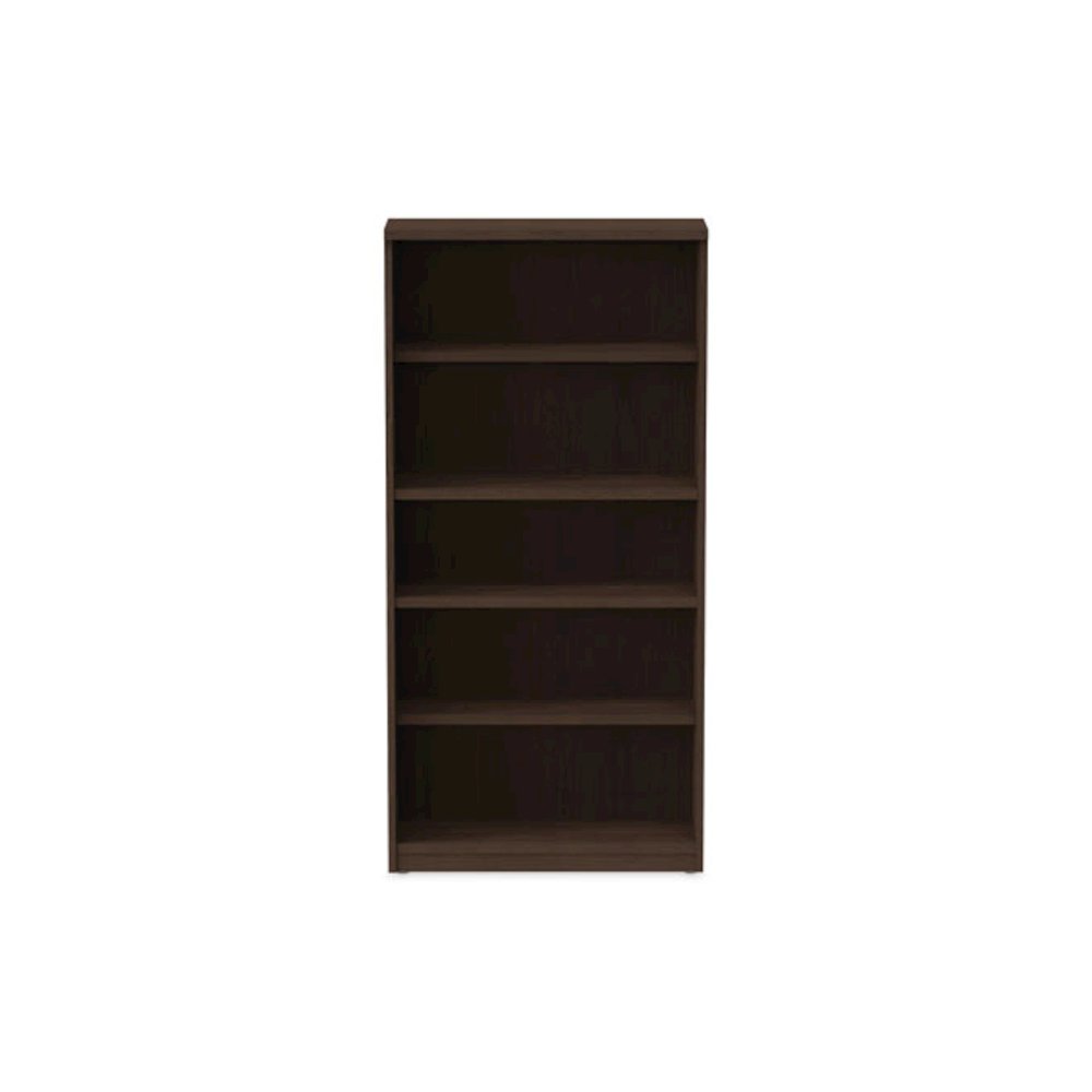 Alera Valencia Series Bookcase, Five-Shelf, 31.75w x 14d x 64.75h, Espresso. Picture 7