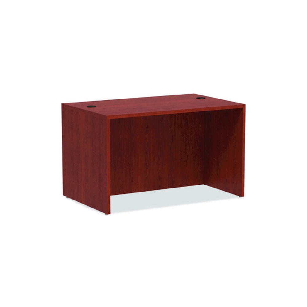 Alera Valencia Series Straight Front Desk Shell, 47.25" x 29.5" x 29.63", Medium Cherry. Picture 1