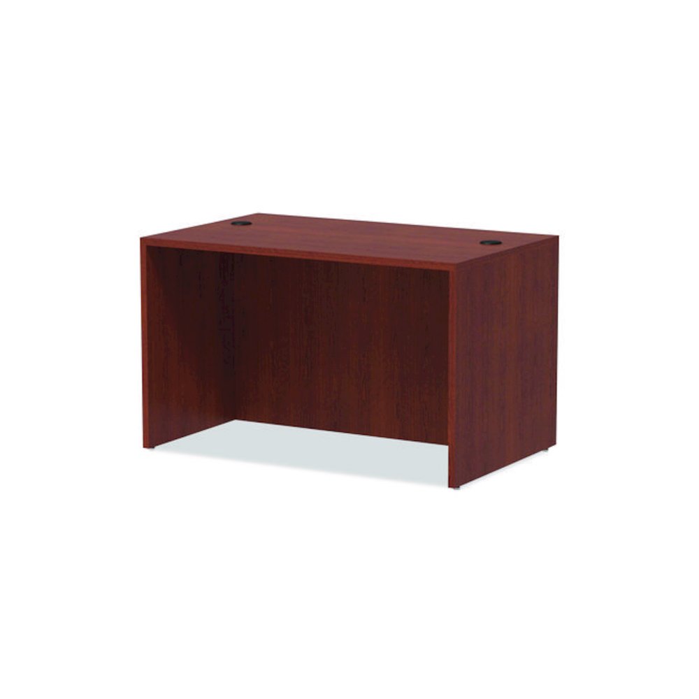 Alera Valencia Series Straight Front Desk Shell, 47.25" x 29.5" x 29.63", Medium Cherry. Picture 6