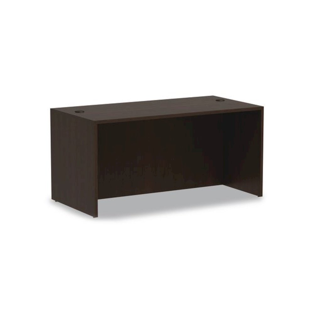 Alera Valencia Series Straight Front Desk Shell, 59.13" x 29.5" x 29.63", Espresso. Picture 1