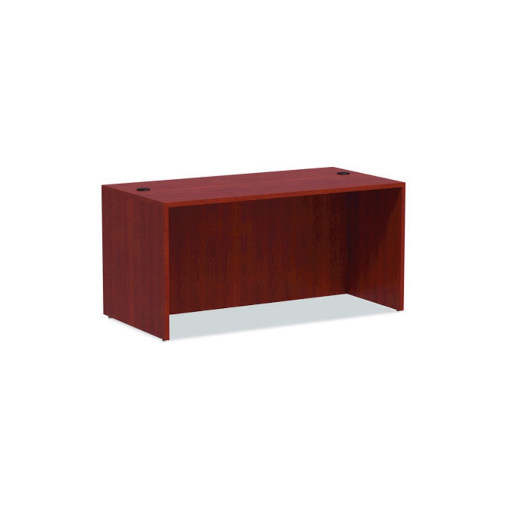 Alera Valencia Series Straight Front Desk Shell, 59.13" x 29.5" x 29.63", Medium Cherry. Picture 1