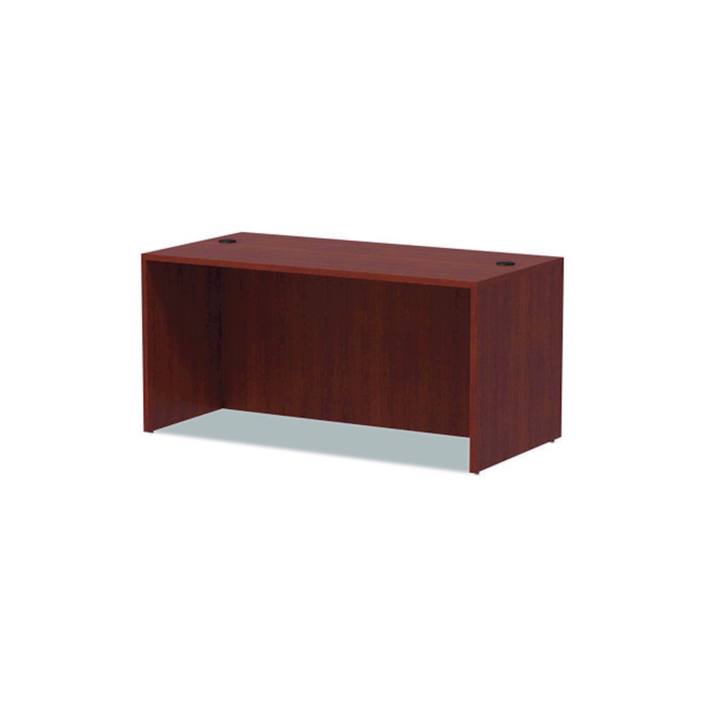 Alera Valencia Series Straight Front Desk Shell, 59.13" x 29.5" x 29.63", Medium Cherry. Picture 7