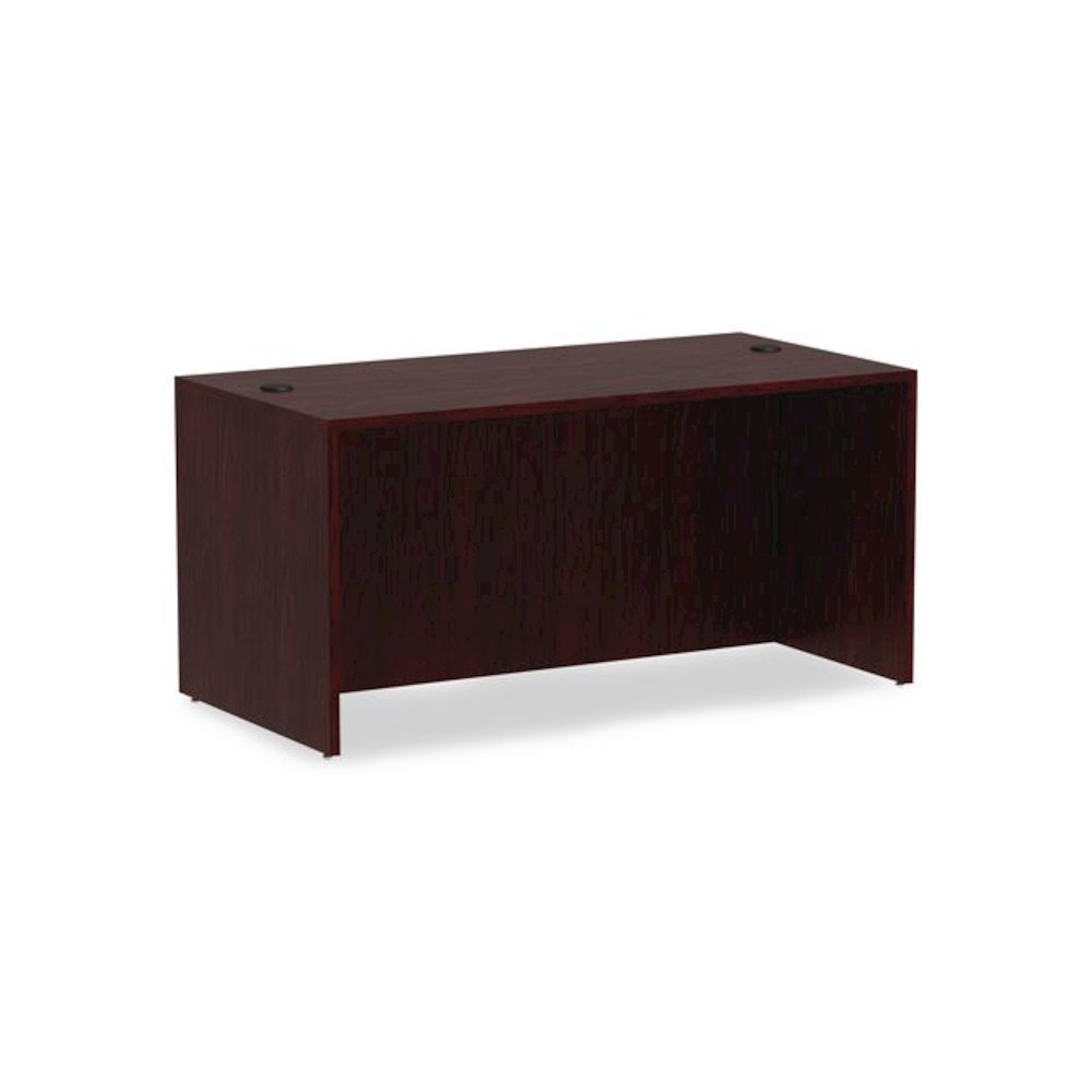 Alera Valencia Series Straight Front Desk Shell, 59.13" x 29.5" x 29.63", Mahogany. Picture 1