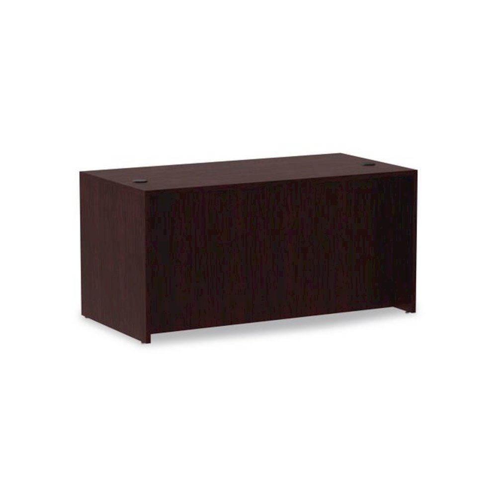 Alera Valencia Series Straight Front Desk Shell, 59.13" x 29.5" x 29.63", Mahogany. Picture 6