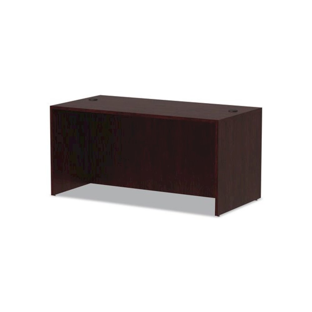 Alera Valencia Series Straight Front Desk Shell, 59.13" x 29.5" x 29.63", Mahogany. Picture 7