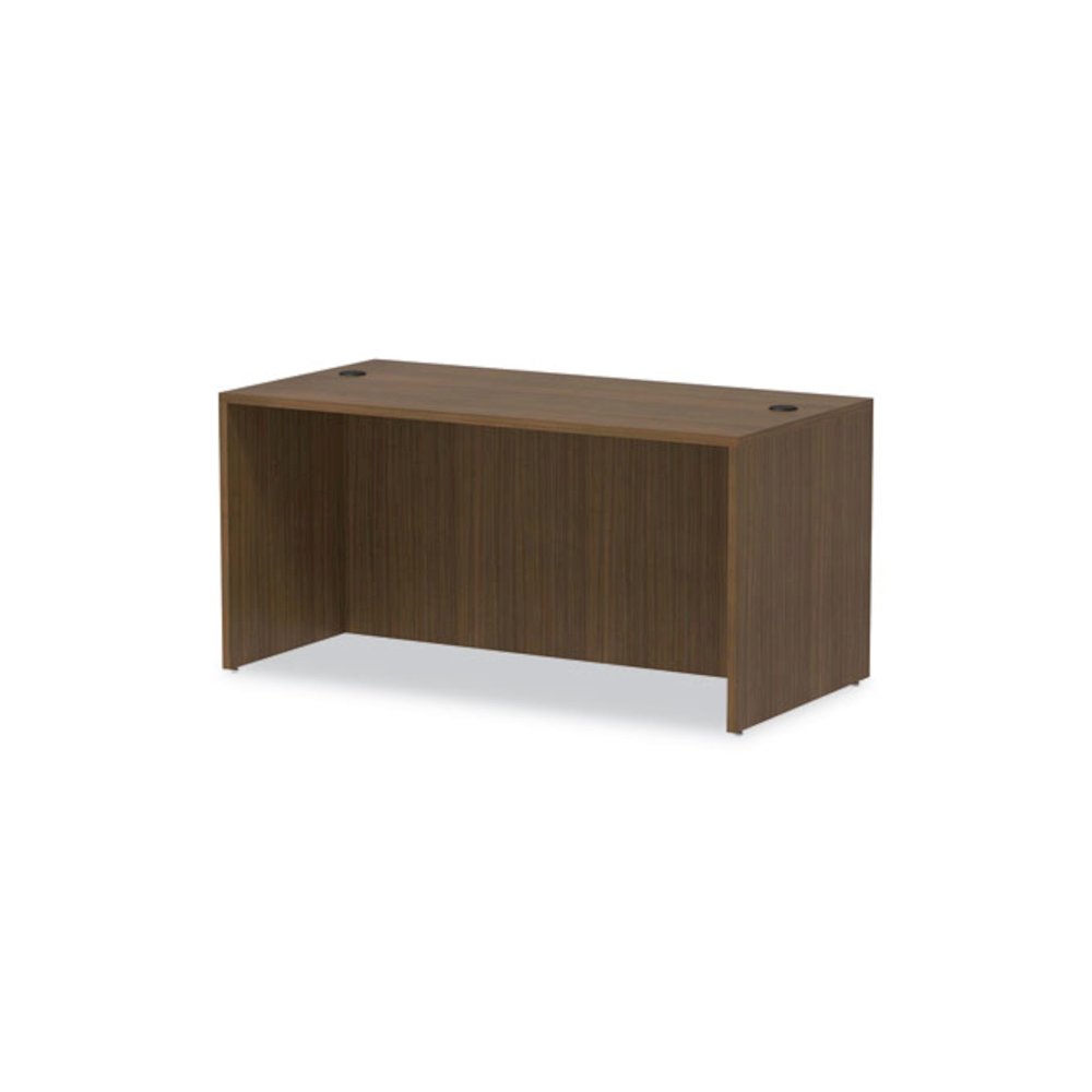 Alera Valencia Series Straight Front Desk Shell, 59.13" x 29.5" x 29.63", Modern Walnut. Picture 7