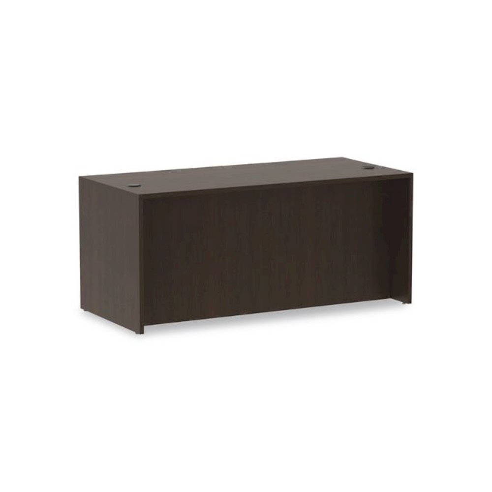 Alera Valencia Series Straight Front Desk Shell, 65" x 29.5" x 29.63", Espresso. Picture 6