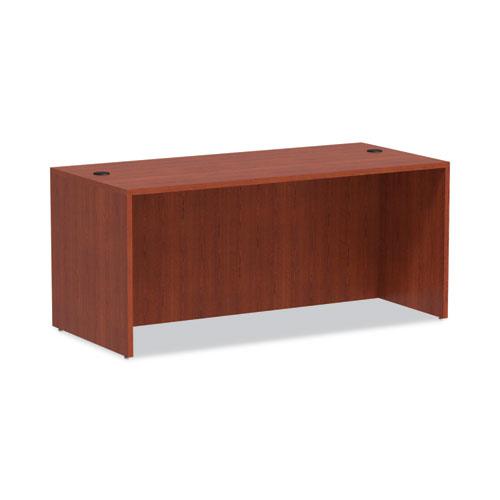 Alera Valencia Series Straight Front Desk Shell, 65" x 29.5" x 29.63", Medium Cherry. Picture 1