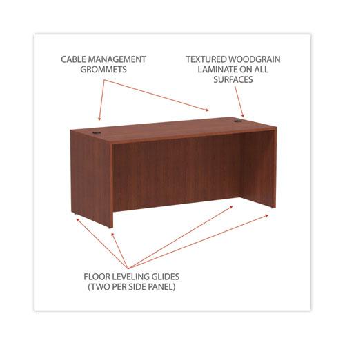 Alera Valencia Series Straight Front Desk Shell, 65" x 29.5" x 29.63", Medium Cherry. Picture 3