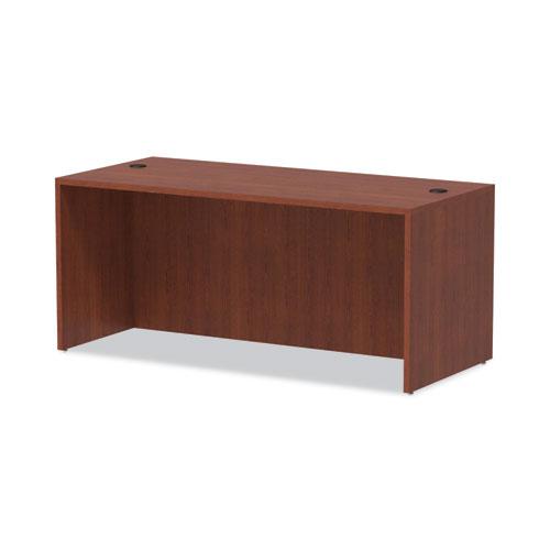 Alera Valencia Series Straight Front Desk Shell, 65" x 29.5" x 29.63", Medium Cherry. Picture 6