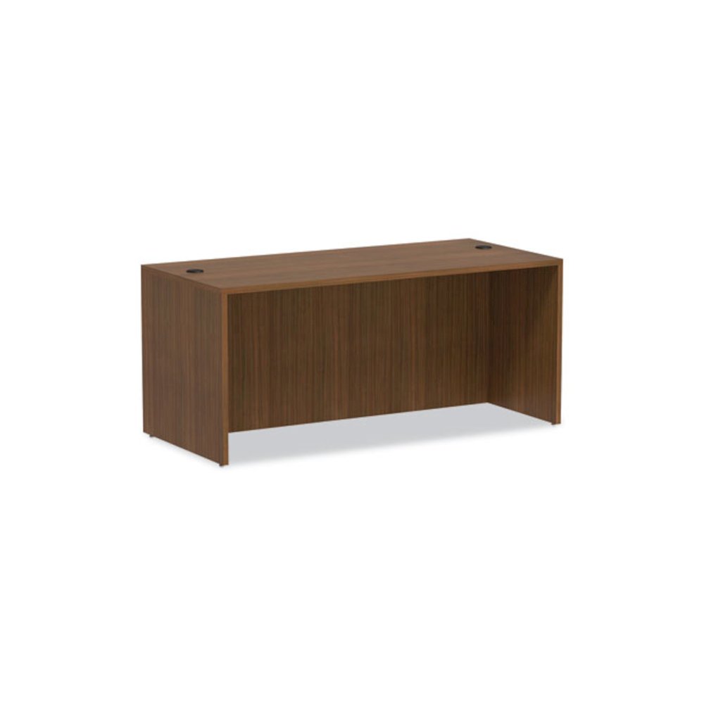 Alera Valencia Series Straight Front Desk Shell, 65" x 29.5" x 29.63", Modern Walnut. Picture 1
