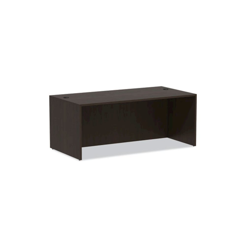 Alera Valencia Series Straight Front Desk Shell, 71" x 35.5" x 29.63", Espresso. Picture 1