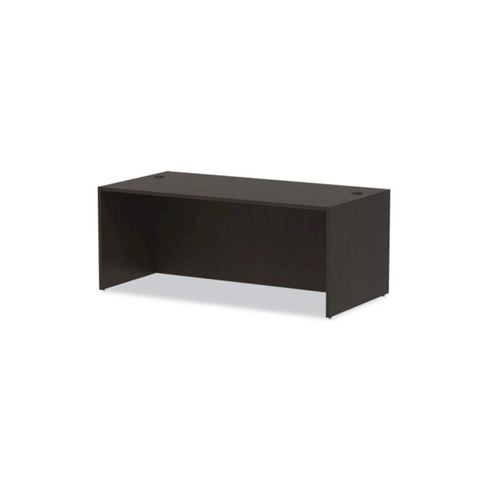 Alera Valencia Series Straight Front Desk Shell, 71" x 35.5" x 29.63", Espresso. Picture 7