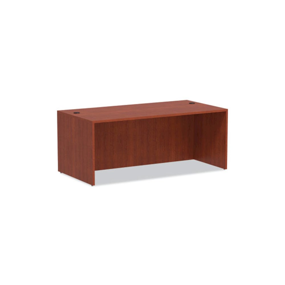 Alera Valencia Series Straight Front Desk Shell, 71" x 35.5" x 29.63", Medium Cherry. Picture 1
