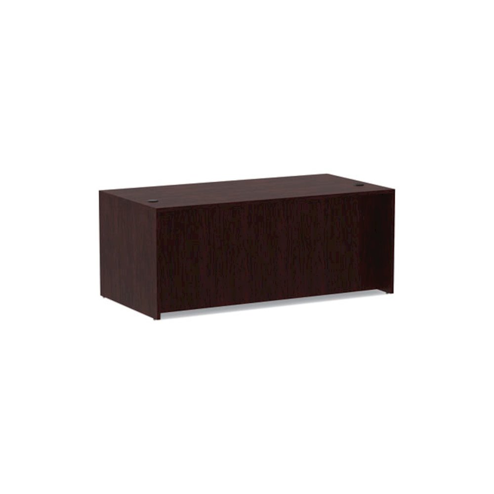 Alera Valencia Series Straight Front Desk Shell, 71" x 35.5" x 29.63", Mahogany. Picture 6