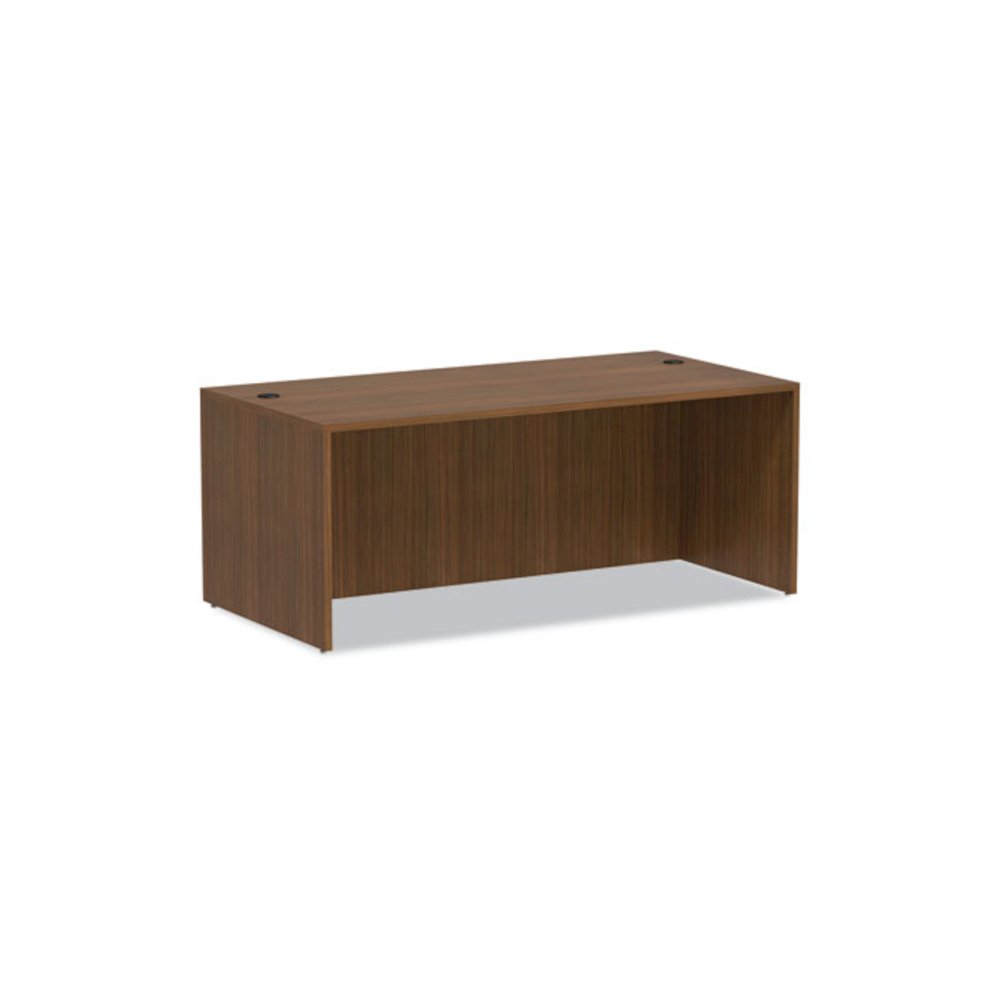 Alera Valencia Series Straight Front Desk Shell, 71" x 35.5" x 29.63", Modern Walnut. Picture 1