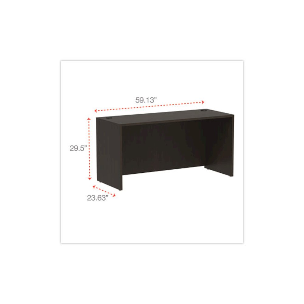 Alera Valencia Series Credenza Shell, 59.13w x 23.63d x 29.5h, Espresso. Picture 2